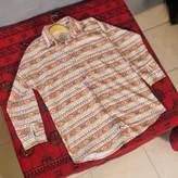 شومیز زنانه چند رنگ کرم و نارنجی طرح بومی سرخپوست برند Zara