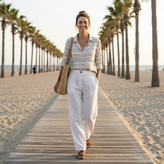 شومیز زنانه چند رنگ قهوه ای زرد طرح بومی سرخپوست برند Zara