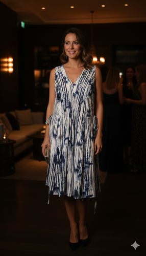 پیراهن کوکتل مجلسی طرحدار برند SimplyVera