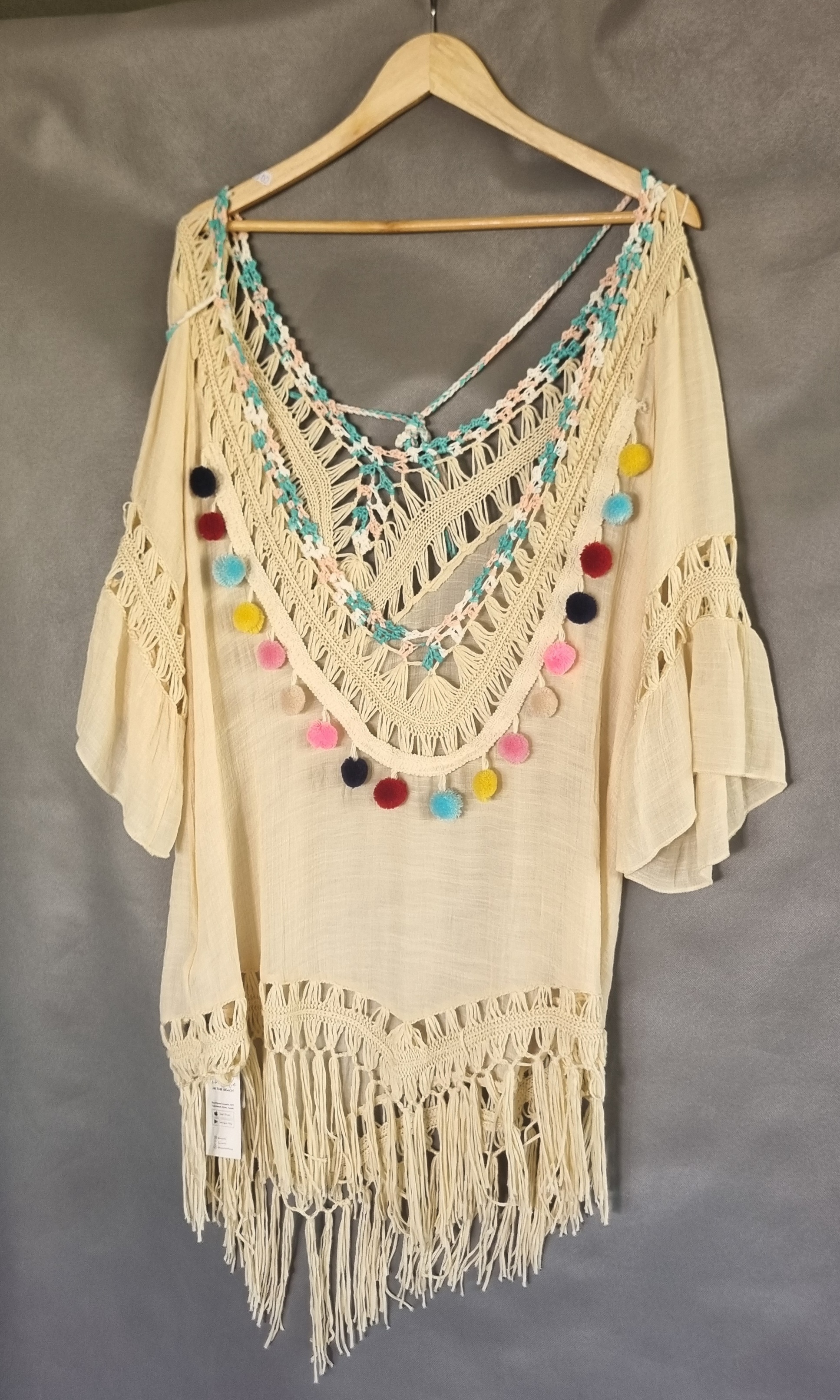 رومایویی حریر رنگ کرم ساحلی برند کاپشه Cupshe