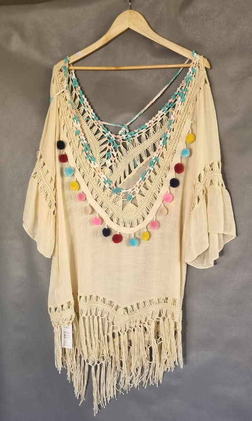 رومایویی حریر رنگ کرم ساحلی برند کاپشه Cupshe